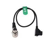 HangTon Gomito XLR 4 pin femmina D-tap cavo di alimentazione a spirale per Blackmagic URSA Mini Pro, SmallHD 1703 2400 Monitor, Sony F3 F5 Venice, Canon C300 MKIII C700 24"