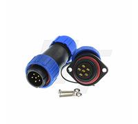 HangTon HE21 6 Pin Connettore Circolare Aviazione Maschio Spina Femmina Pannello Presa Esterna Impermeabile IP68 Alimentazione Connettore Elettrico, 15A Corrente