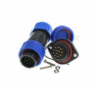 HangTon HE21 - Connettore a 12 pin per alimentazione automobilistica industriale aviazione impermeabile maschio femmina presa per pannello (1 set)