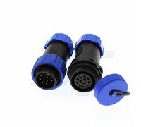 HangTon HE21 - Connettore per cavi con attacco maschio e femmina a 12 pin, luce LED, impermeabile, circolare, a rilascio rapido