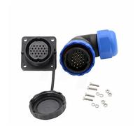 HangTon HE29 22 Pin 5A Power impermeabile maschio femmina connettore ad angolo retto, cavo spina pannello montaggio zoccolo elettrico marino all'aperto circolare saldatura a sgancio rapido