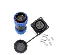 HangTon HE29 5 pin connettore in plastica di alimentazione esterna impermeabile IP68 circolare maschio femmina presa a pannello 4 viti (5 pin 25A 380V)