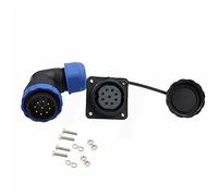 HangTon HE29 9 Pin maschio femmina ad angolo retto Connettore cavo Plug Panel Mount Socket, 10A Potenza impermeabile a scollegamento rapido all'aperto Marine Electrical Circular Solder