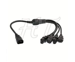 HangTon IEC320 C14 4 x C13 UPS PDU Y Splitter Computer PC Cavo di alimentazione 10A Cavo di prolunga 250 V (60 cm (24 pollici))