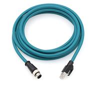HangTon Industrial Camera Ethernet M12 8P A-Coded RJ45 cavo per telecamera industriale Cognex in-Sight 5000 7000, DMR 200 500, ism1400 PLC (3 metri)