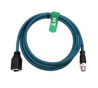 HangTon M12 8 Pin X-Code RJ45 Accoppiatore GigE Ethernet Cavo di Rete Adattatore per Cognex Basler Baumer Sensore Macchina Fotografica Industriale Lettore di Codici a Barre PLC PC Router 5M