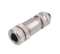 HangTon M12 Connettore a vite femmina a 4 pin per sensore di automazione industriale Ethernet Profinet Ethernet/IP EtherCat, impermeabile, schermato, circolare in metallo, filettatura di bloccaggio da