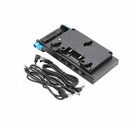 HangTon Piastra batteria Gold Mount 7 vie D-tap Uscita DC USB 15mm Adattatore morsetto per asta Alimentatore per batteria Anton Bauer (uscita multipla)