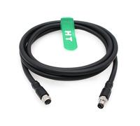 HangTon Prolunga cavo di alimentazione del sensore attuatore maschio a 4 pin M8 per Keyence Omron Phoenix Contact Automation Switch Field Device schermato A-Code PVC 3 m