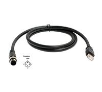 HangTon Schermato M12 4 Pin D-Code Maschio a RJ45 Cat6 Cavo Ethernet Macchinari Industriali Macchina Fotografica di Rete Robot (1m)