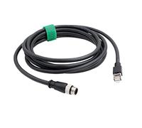 HangTon Schermato M12 8 Pin A-Code RJ45 Cat.6 Cavo Ethernet per applicazioni di automazione industriale (1m)