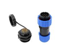 HangTon SD20 Impermeabile Aviazione Circolare Connettore in Plastica per Sistema di Alimentazione Esterna Illuminazione LED (10 pin, Spina Maschio e Presa Pannello Femmina)