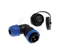 HangTon SD20 - Presa maschio ad angolo retto a 2 pin, impermeabile, a disconnessione rapida, connettore 25 AMP