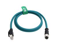 HangTon sensore attuatore Ethernet cavo di rete M12 A-codifica 8 pin femmina a RJ45 Cat-7e Patch Cord per l'applicazione industriale Profibus automazione 30cm