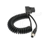 HangTon TVLogic Alphatron EVF Monitor cavo elettrico a spirale V-mount D-rubinetto al mini XLR 4 pin