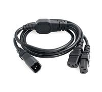 HangTon UPS - Cavo di alimentazione PDU per stampante monitor computer, IEC320 C14 maschio a doppio IEC 320 C13 femmina, cavo di prolunga splitter a Y a 3 pin, 1,8 m