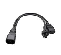 HangTon UPS PDU - Cavo di alimentazione CPU IEC320 C14 su C13 C5 Mickey Mouse per computer PC Monitor TV, 125V-250V 10A 2.5A 40cm
