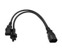 HangTon UPS PDU - Cavo di alimentazione CPU IEC320 C14 su C13 C5 Mickey Mouse per computer PC Monitor TV, 125V-250V 10A 2.5A 30cm