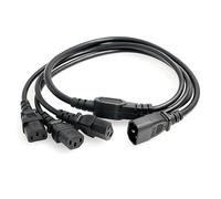 HangTon UPS PDU Computer PC Cavo sdoppiatore di alimentazione IEC320 C14 a 3 x C13 10A 250V Prolunga 3,28 piedi