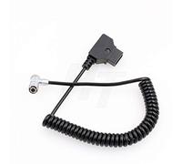 HangTon V-MOUNT - Cavo di alimentazione D-Tap a 5 pin per monitor PortKeys LH5H LH5P, ad angolo retto a spirale 5P (gomito, a spirale)