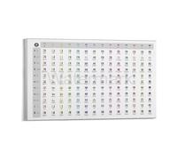 Hangul Reading and Writing Chart, Korean Alphabet Educational Canvas for Study or Bedroom(Unframed,08x12inch(20x30cm))