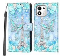 Haninsuze Custodia per Honor 600 Smart, Torre | Pelle PU, 3 porta carte, portafoglio libro flip, Folio Stand View, magnetico, multi-pattern cover, cordino