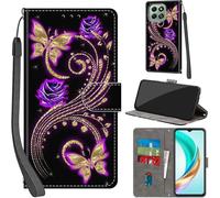 Haninsuze per Honor X6b 4G Custodia per telefono con 3 slot per schede Chiusura magnetica Cavalletto Antiurto Protettiva Portafoglio in Pelle Custodia Flip Book