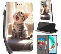 Haninsuze per Honor X6b 4G Custodia per telefono con 3 slot per schede Chiusura magnetica Cavalletto Antiurto Protettiva Portafoglio in Pelle Custodia Flip Book