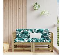 HANJIEFACAI 2-Piece Garden Corner Sofa Set in Pressure Treated Pine Wood, Modular Outdoor Furniture for Patio Terrace, Weather Resistant Comfortable Seating with Backrest