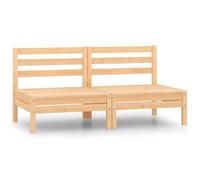HANJIEFACAI 2-Piece Garden Sofa Set in Solid Pine Wood, Modular Outdoor Lounge Furniture with 110kg Weight Capacity, Patio, Terrace Relaxation and Family Gatherings