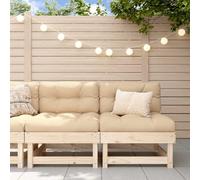 HANJIEFACAI 2-Piece Garden Sofa Set with Cushions in Solid Pine Wood, Modular Outdoor Patio Furniture for Terrace, Comfortable Seating with Thick Padding and Rustic Design