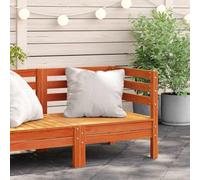 HANJIEFACAI Divano Angolare da Giardino in Legno Massello Pino Marrone Cera, Set 3 Posti Modulare per Esterno con Schienale, Design a Doghe Antipioggia per Terrazza Patio