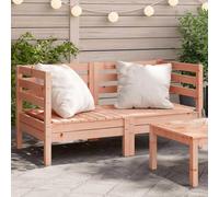 HANJIEFACAI Douglas Fir Solid Wood Corner Garden Sofa Set 2pcs, Outdoor Patio Furniture with Slatted Design, Modular Sectional for Terrace Backyard, Weather Resistant, Max Load 110kg