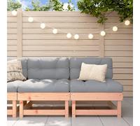 HANJIEFACAI Douglas Fir Wood Garden Modular Sofa Set 2 Pieces, Outdoor Patio Furniture with Comfortable Backrest, Weather Resistant Solid Wood Construction for Terrace Garden Lounge