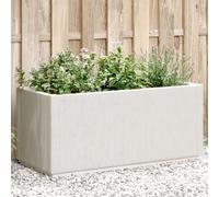 HANJIEFACAI Fioriera da Giardino Bianca 80x36x35 cm in PP Vasi per Piante Rampicanti per Terrazzo Giardino Patio Decorazione Esterna con 80L Capacita Materiale Resistente Leggero