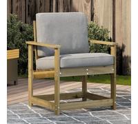 HANJIEFACAI Garden Chair 62x56x77 cm Pressure Treated Pine Wood Outdoor Furniture with Backrest and Armrests for Patio Terrace Lawn Comfortable Seating Experience