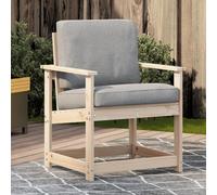 HANJIEFACAI Garden Chair Solid Pine Wood Outdoor Patio Furniture 62x56x77 cm with Backrest and Armrests for Terrace, Backyard, Comfortable Seating Experience, Rustic Design