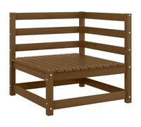 HANJIEFACAI Garden Corner Sofa Set Solid Pine Wood Outdoor Patio Furniture Modular Sectional Seating for Relaxing with Family and Friends, Amber Brown