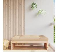 HANJIEFACAI Garden Ottoman 120x80 cm Solid Pine Wood Footstool Outdoor Patio Furniture Modular Seating Bench with Rustic Design for Garden Terrace Decor