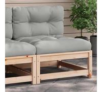 HANJIEFACAI Garden Sofa Pine Wood Armless Bench with Cushions Outdoor Patio Terrace Seating Modular Furniture for Relaxing Comfortable Durable