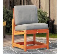 HANJIEFACAI Sedia da Giardino in Legno Massello Pino Marrone Cera 50,5x55x77cm, Sedia da Esterno con Schienale per Giardino Patio Terrazza, Design a Doghe Antipioggia, Portata 110kg