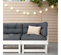 HANJIEFACAI White Pine Wood Corner Garden Sofa Set with Modular Design for Patio Terrace Outdoor Seating Furniture 110kg Capacity Weather Resistant