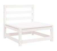 HANJIEFACAI White Solid Pine Wood Garden Central Sofa Modular Outdoor Lounge Furniture for Relaxing Patio Terrace Seating with 110kg Weight Capacity