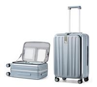 Hanke Bagaglio a mano in policarbonato rigido con ruote a 360° con apertura frontale, grigio., M (61x42.7x26.5cm 69L)