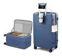 Hanke Bagaglio da viaggio espandibile con ruote, Blu Interstellare, Expandable 28 Inch