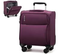 Hanke Softside - Bagaglio espandibile da 40,6 cm, 50,6 cm, 61 cm, 71 cm, 71 cm, 71 cm, 71 cm, per bagagli da viaggio, valigie con ruote e bagaglio TSA, Viola, 16-Inch Underseat, Bagaglio a mano sotto