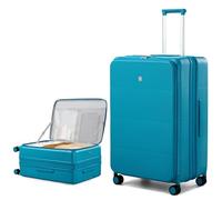 Hanke Top Open Luggage 20 Inch Carry On Bagagli 24 Pollici Checked Bagaglio con Ruote Spinner PC Hard Shell Valigie TSA Bagagli da Viaggio Rolling Bag per Donne Uomini, Blu (caribbean blue