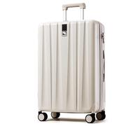Hanke, Trolley per bagaglio a mano e da stiva con ruote e chiusura TSA, leggeri, in policarbonato rigido, da 35,56 cm, 40,64 cm, 50,8 cm, 61 cm e 73,66 cm, Bianco avorio., 2-Piece Set（20/29）