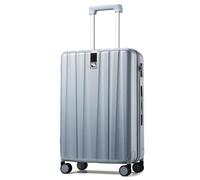Hanke, Trolley per bagaglio a mano e da stiva con ruote e chiusura TSA, leggeri, in policarbonato rigido, da 35,56 cm, 40,64 cm, 50,8 cm, 61 cm e 73,66 cm, Grigio, Checked-Large 29-Inch