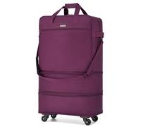 Hanke Valigia allungabile con ruote, leggera, grande capacità, espandibile e collassabile, borsa da viaggio per uomo e donna, Lilla